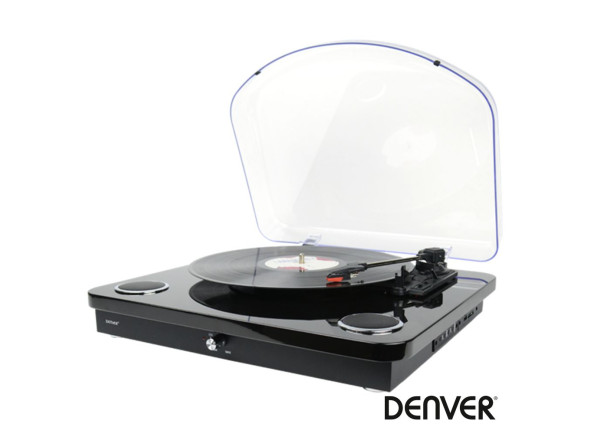 Denver 33/45/78RPM Vintage 5W Preto Denver 33/45/78RPM Vintage 5W Preto